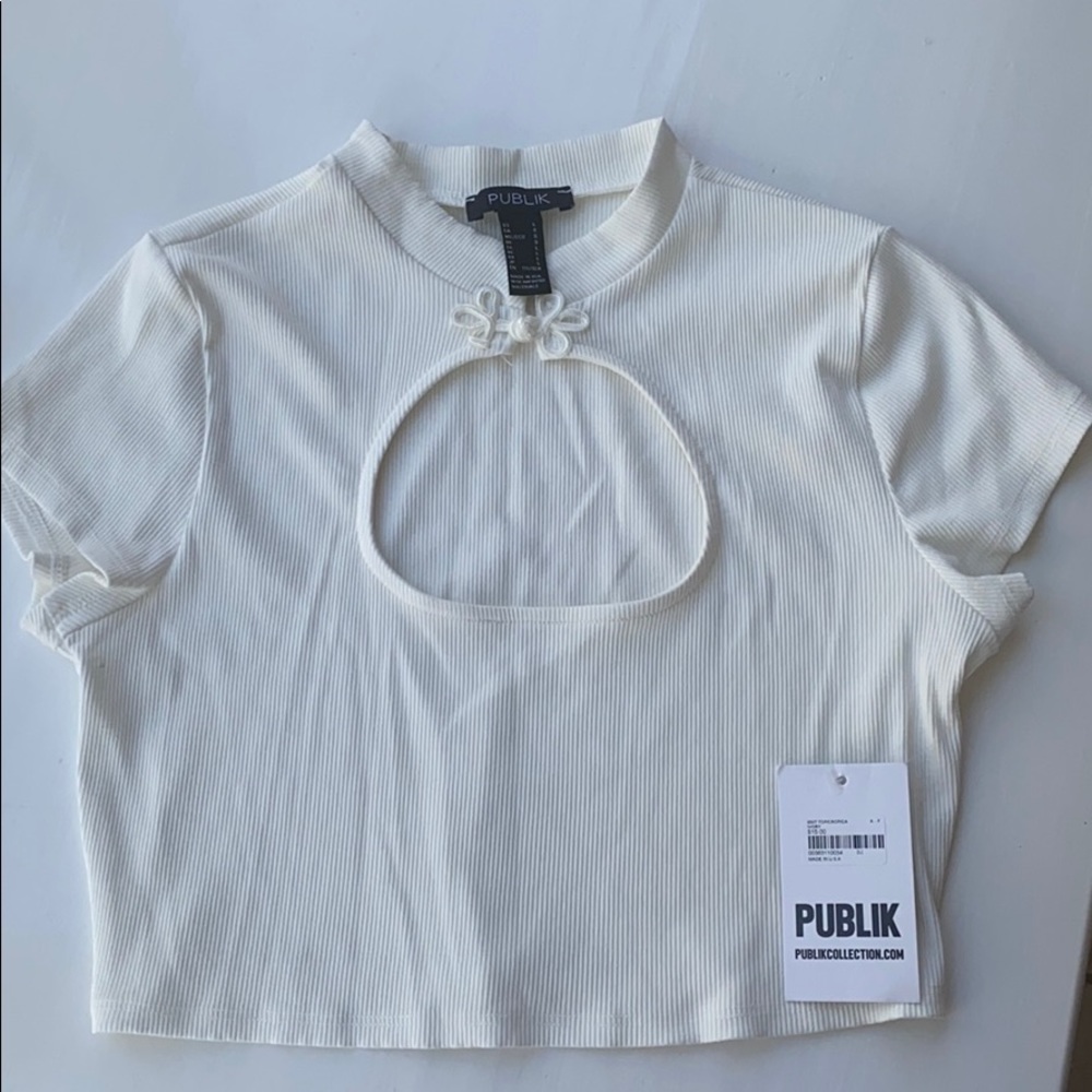 White crop top